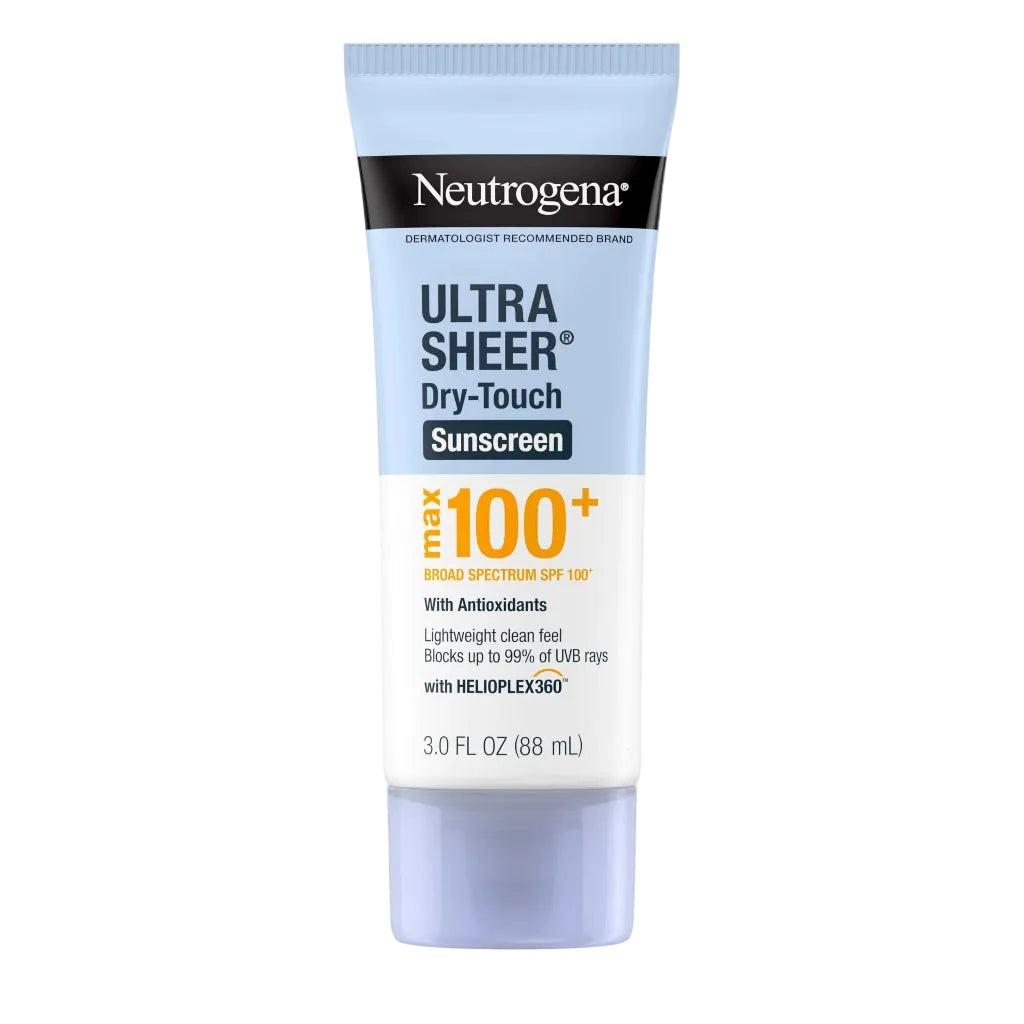 NEUTROGENA 100+ SPF  ULTRA SHEET DRY TOUCH SUNSCREEN