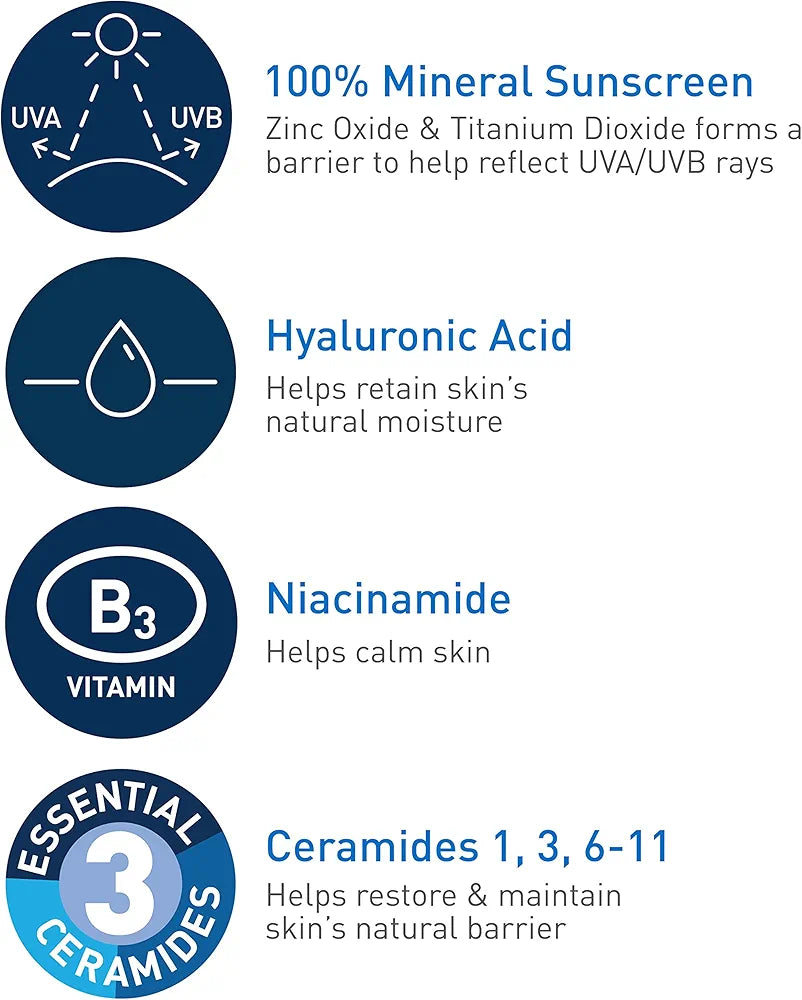 CERAVE MINERAL SUNSCREEN 30 SPF