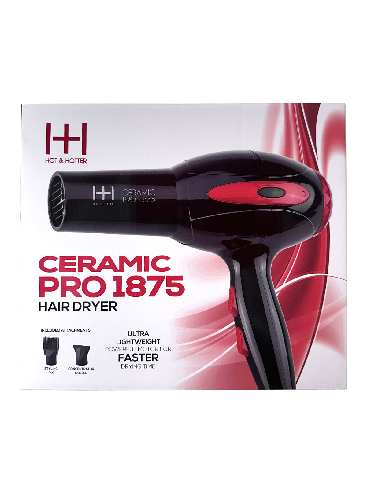 HOT AND HOTTER CERAMIC HAIR DRYER 1875