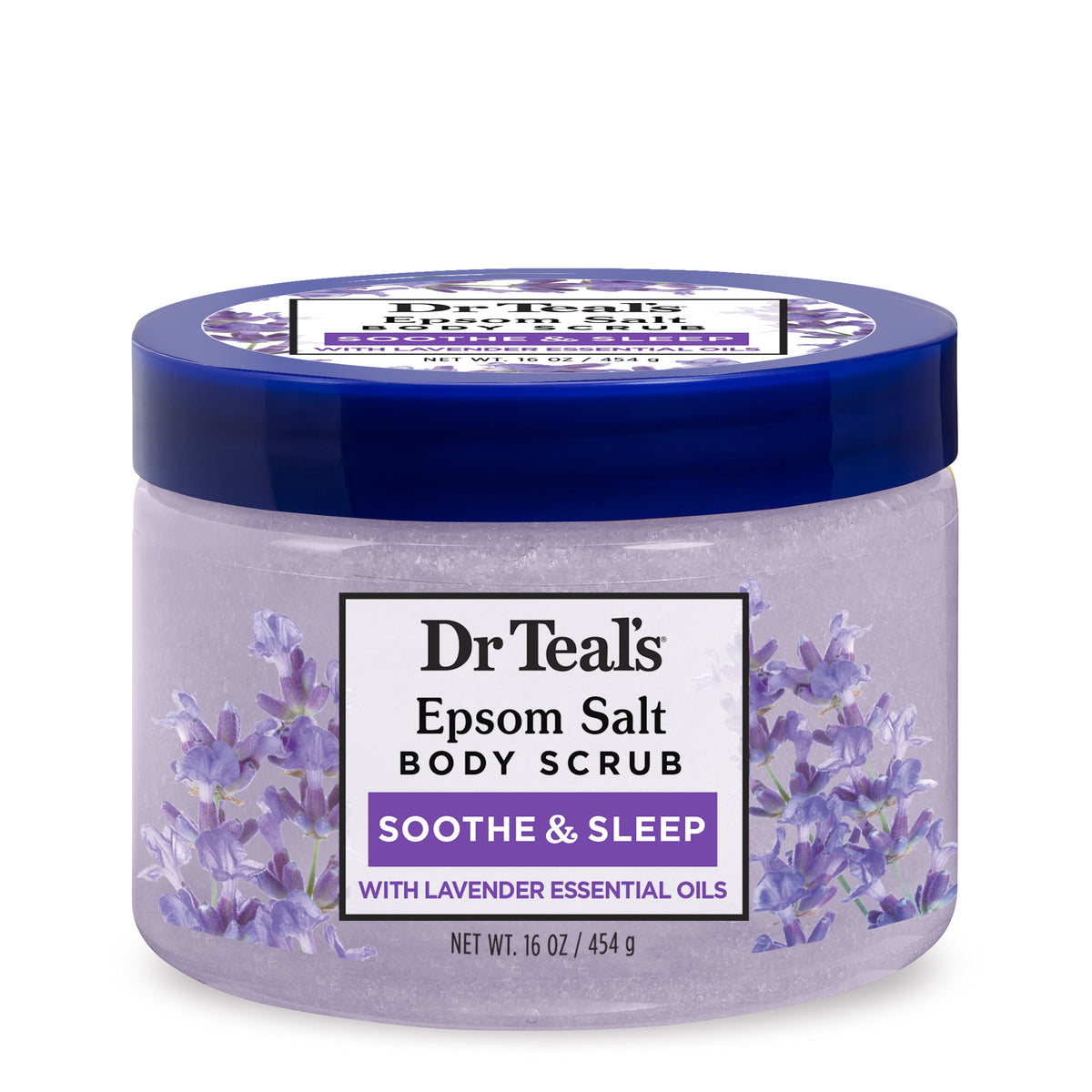 DR TEAL'S EPSOM SALT BODY SCRUB SOOTHE & SLEEP WITH LAVENDER ESSENTIAL OILS
