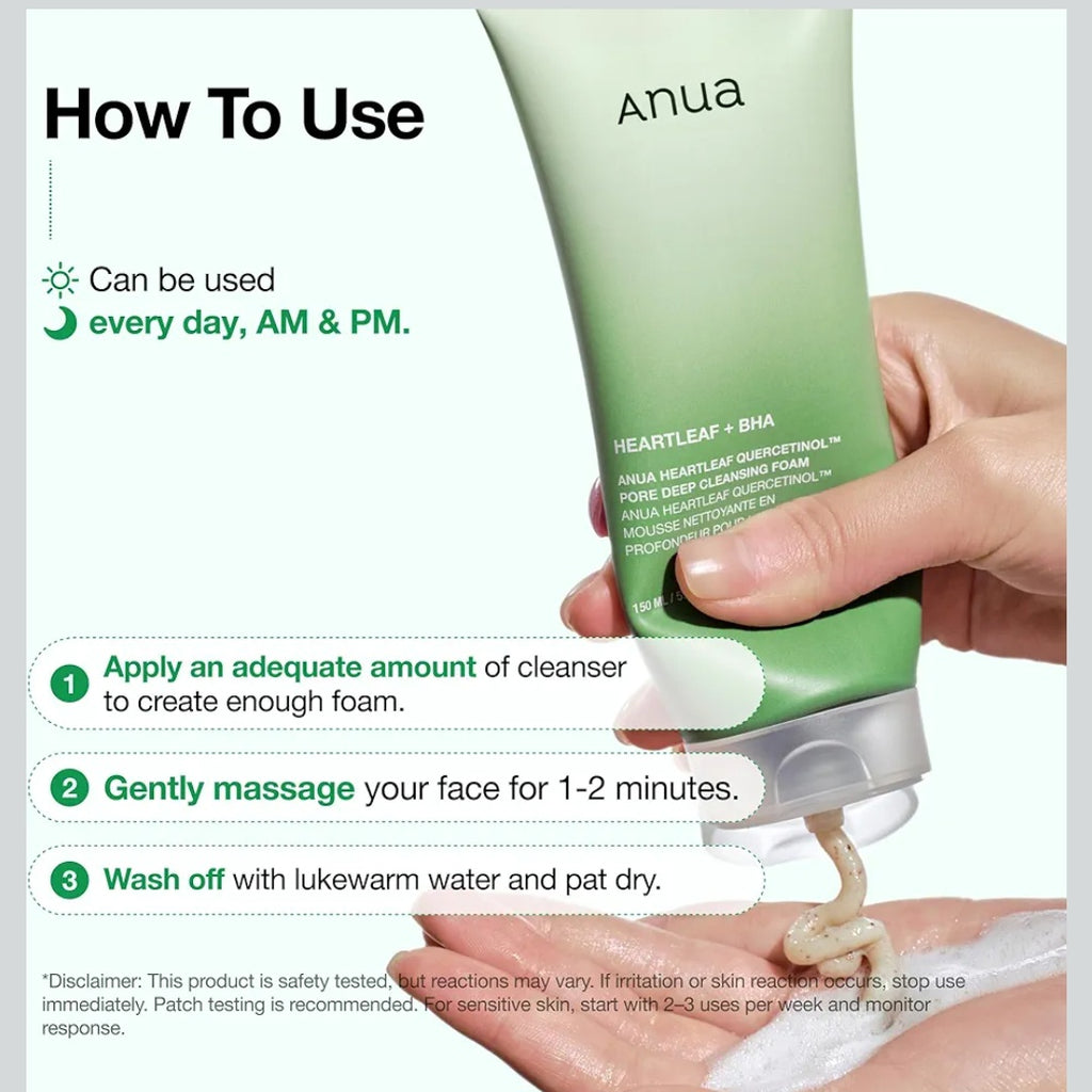ANUA HEARTLEAF PORE DEEP CLEANSING FOAM